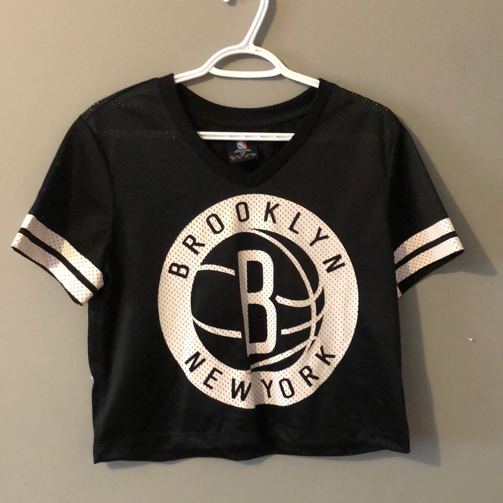 Brooklyn Nets Mesh Crop Tee